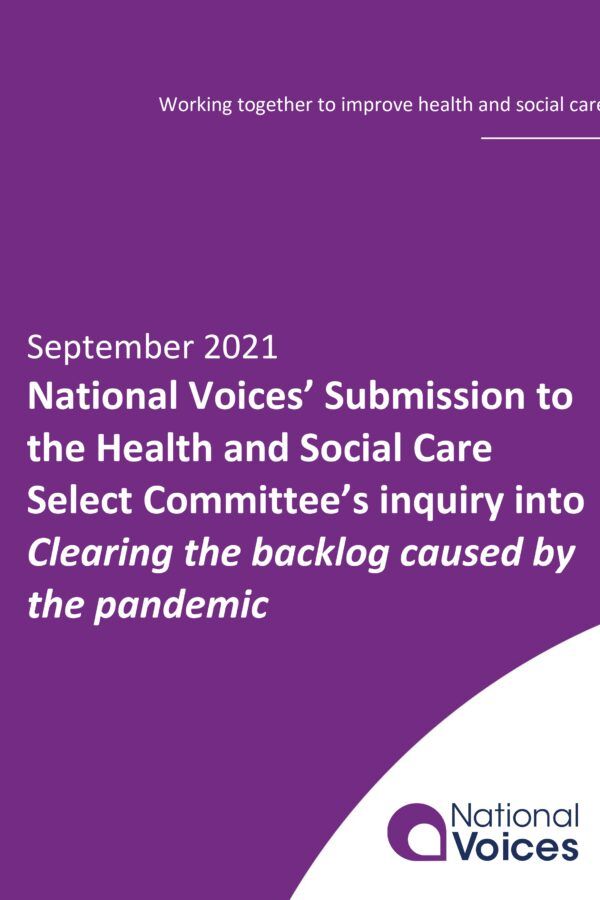National Voices’ Submission to the Health and Social Care Select ...
